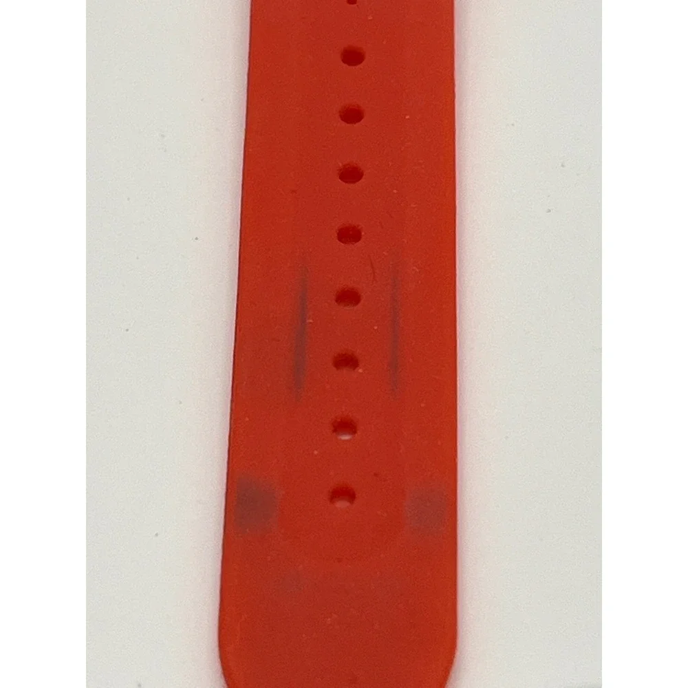 Figaro Couture Red Silicone Rhinestone Peace Heart Quartz Fashion Watch